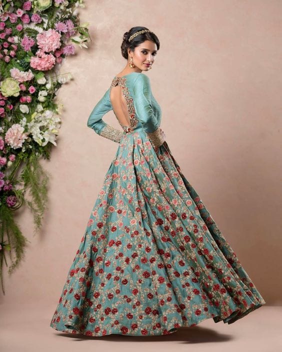anarkali dress with stunning hairstyle looks in 2018 - Theunstitchd Women's  Fashion Blog