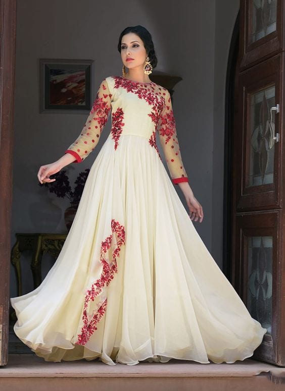 Dress design white hot sale