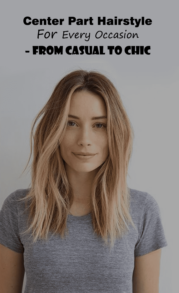 Center Part Hairstyle Outfit Ideas Tutorials Sleek Look Wet