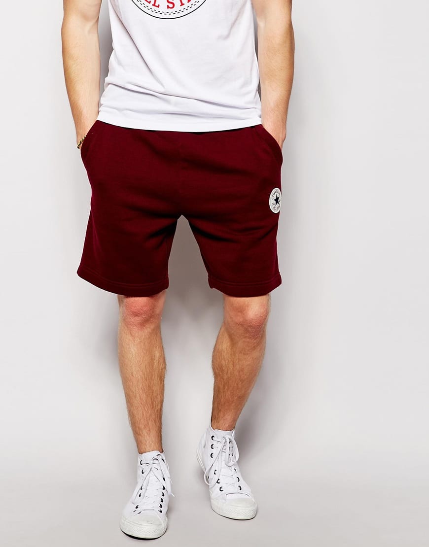 burgundy color shorts with converse ⋆ Best Fashion Blog For Men -  
