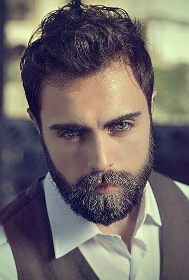 classy short beard with messy hair ⋆ Best Fashion Blog For Men -  
