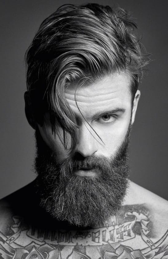 medium beard styles with side part hair ⋆ Best Fashion Blog For Men -  