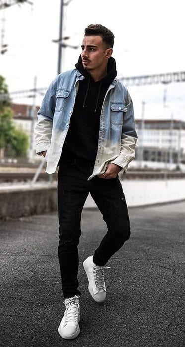 Black Outfit Denim Jacket Look Casual Style For Men Best Fashion Blog For Men Theunstitchd Com