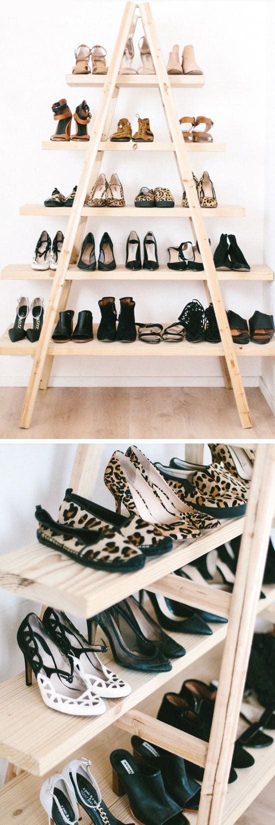 round wooden shoe rack on 23 Shoe Rack Design Ideas You Should Check Out