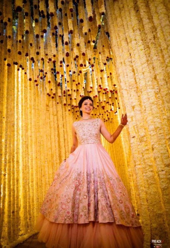 The Reception feather gown main image 1