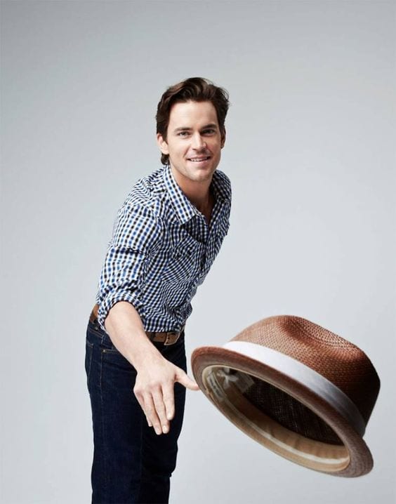 matt bomer throwing hat