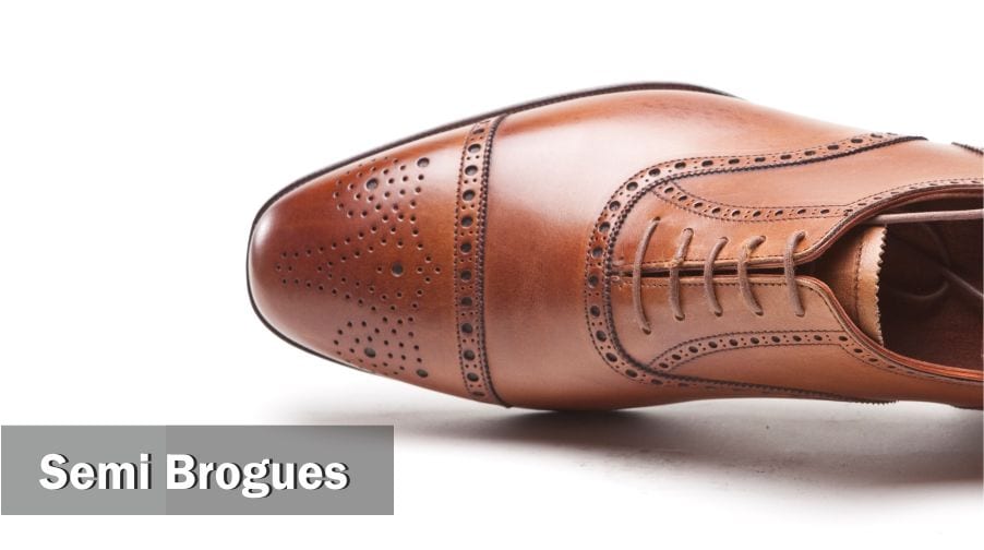 semi brogue shoes for men
