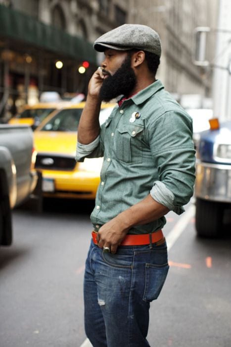 bearded black men outfit