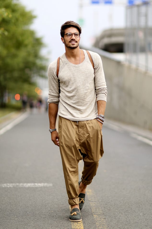 street style casual outfit for men in 20s