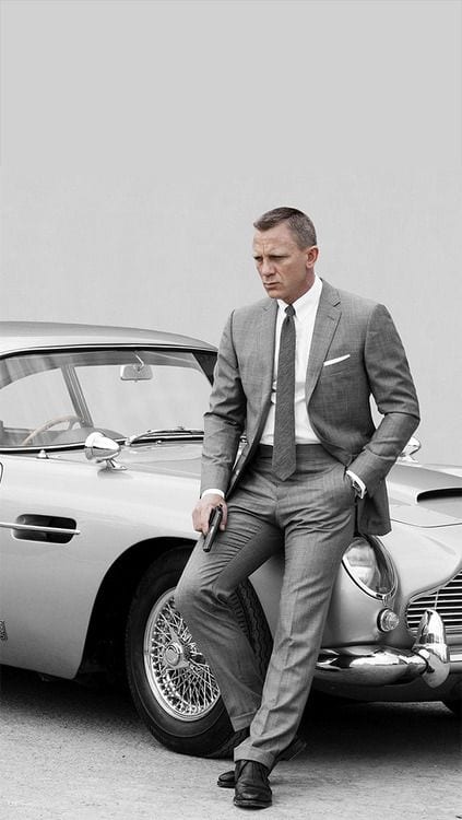 james bond grey suit look
