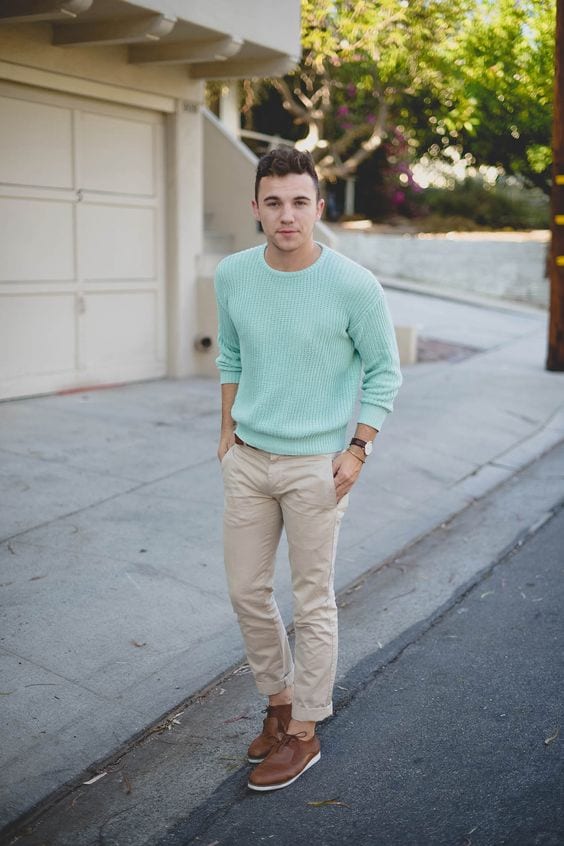 mint full sleeves round or crew neck sweater Best Fashion Blog For Men TheUnstitchd