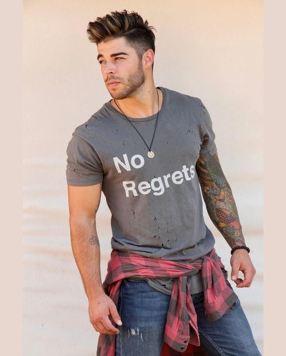 no regret t shirt for men