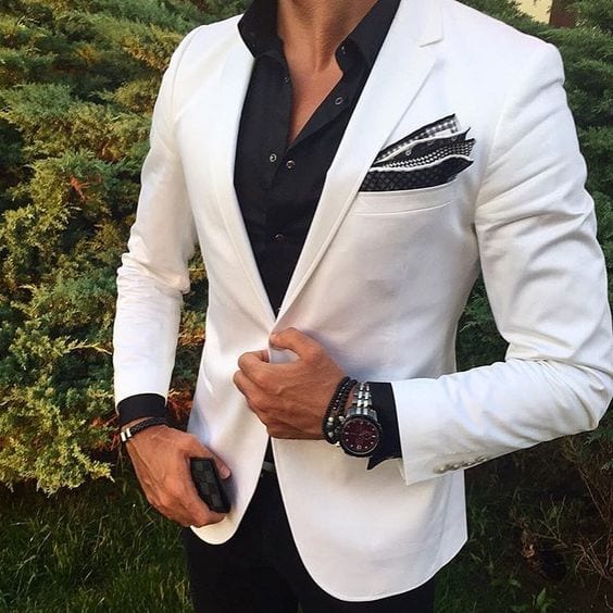 Black and white formal men's wear clearance