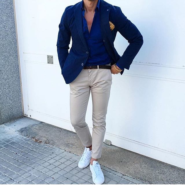 WHITE BLAZER AND SLIP ON SNEAKERS - Style Bee