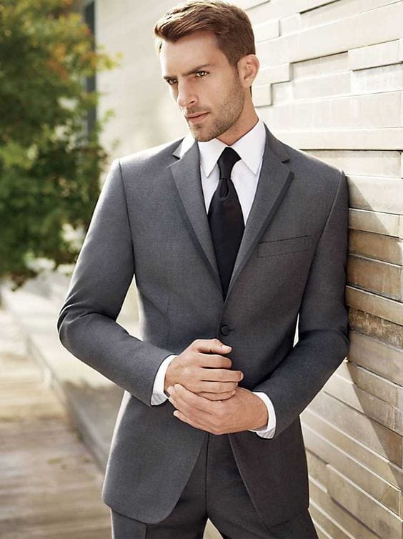 Mens Grey Suits | Charcoal Grey Suit | MensTuxedoUsa