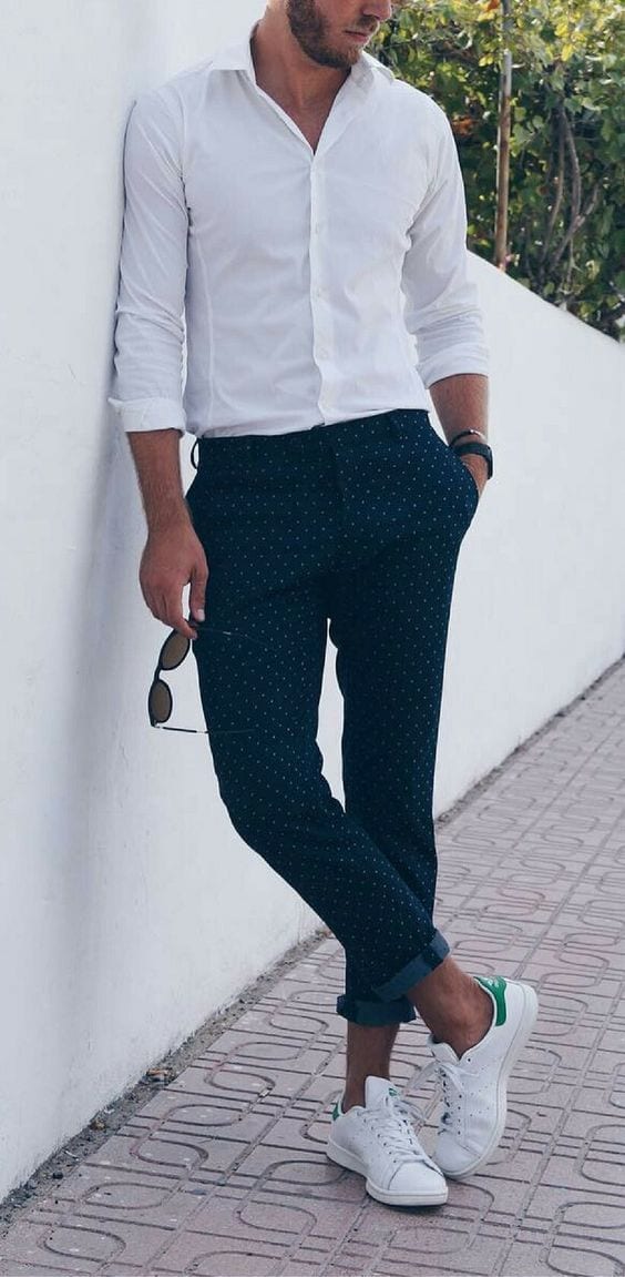 smart outfit with white sneaker