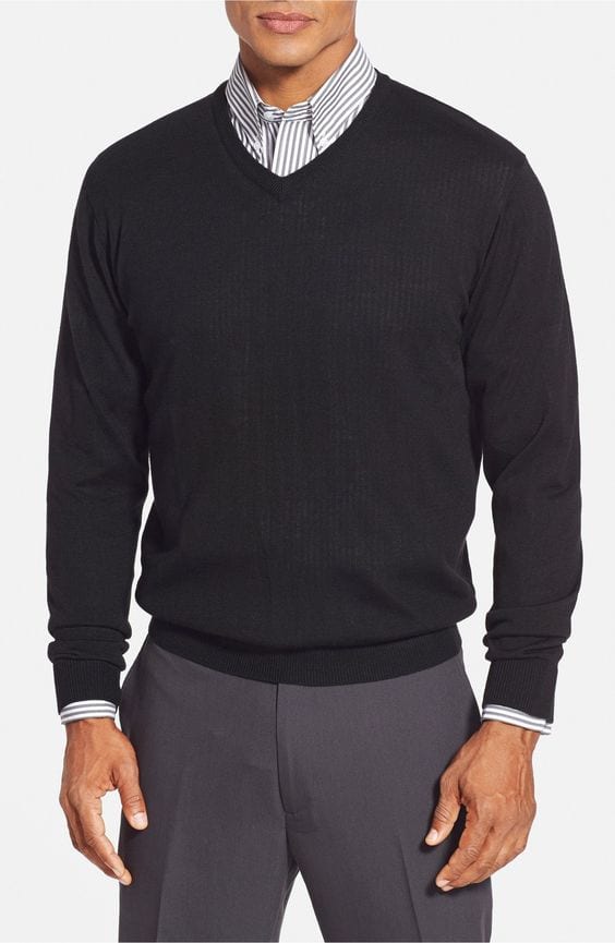 BLACK V NECK SWEATER FOR MEN Best Fashion Blog For Men TheUnstitchd