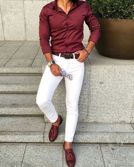 white chino look for men