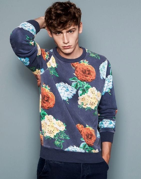 colourful floral design sweatshirts