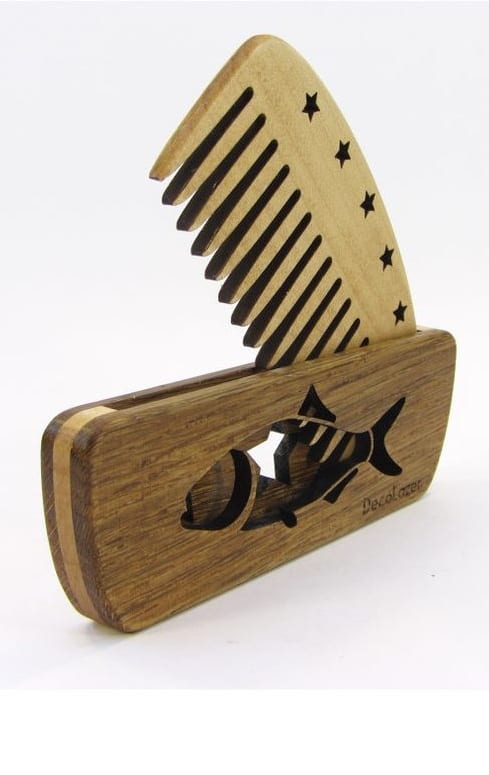 wooden beard comb