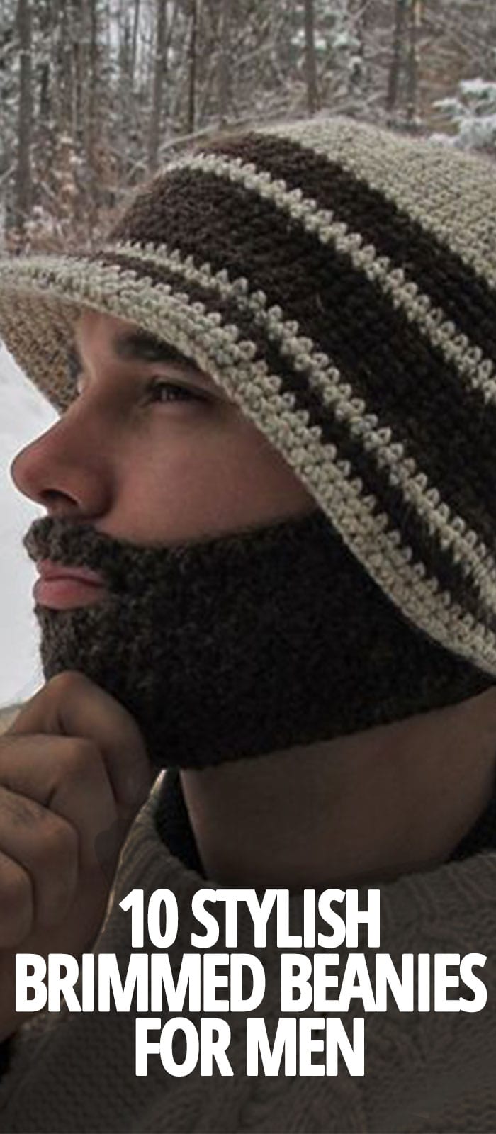 10 BRIMMED BEANIES FOR MEN