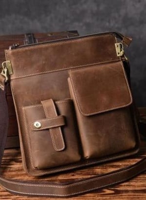 classy brown messenger bags