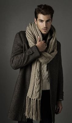 classy knit scarf for men