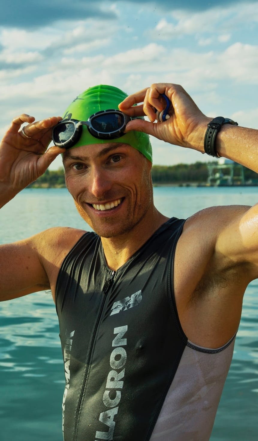 colourful swim caps