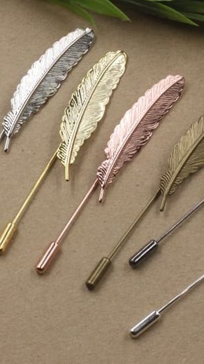 feather lapel pins