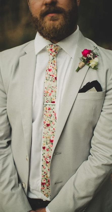 floral skinny necktie