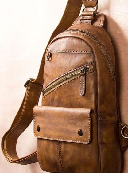 leather sling bags for men