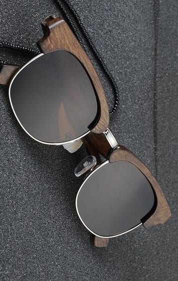 wooden frame sunglasses