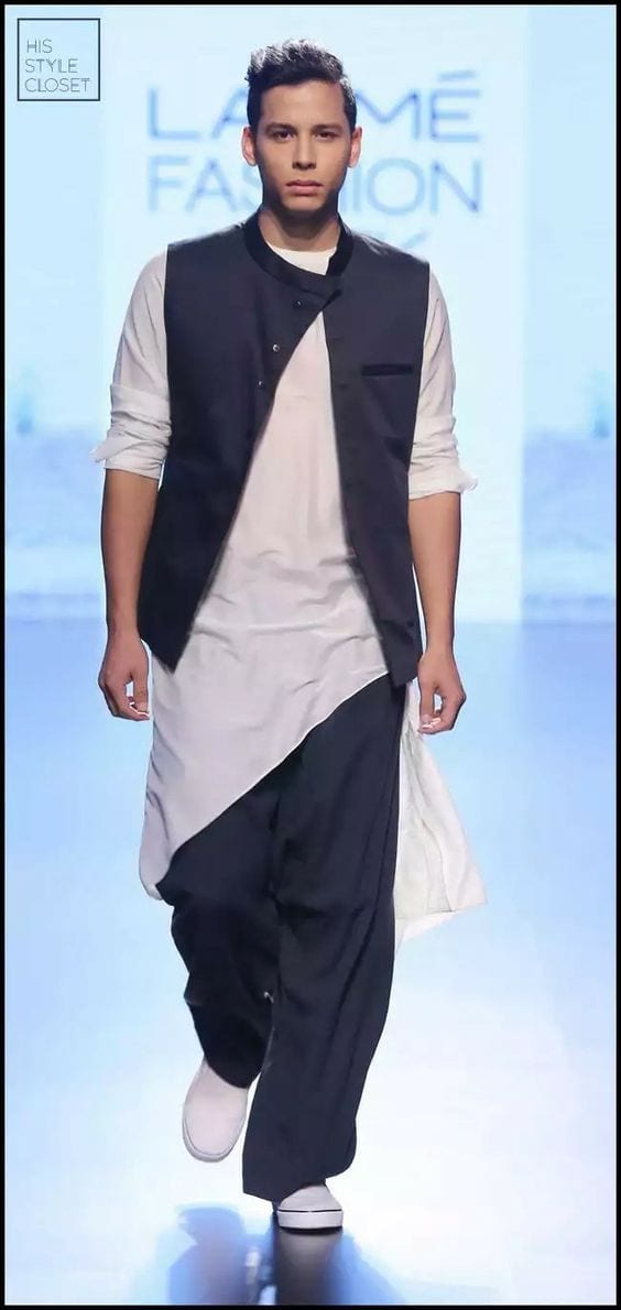 Kurta and white shoes