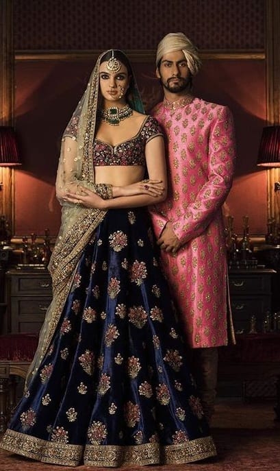 Lehenga and Sherwani for Sangeet