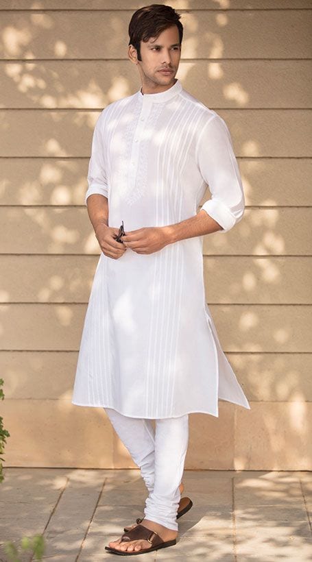 plain white kurta pajama