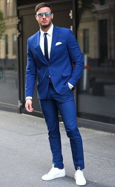suits with white shoes