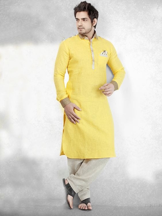 yellow outfit for haldi
