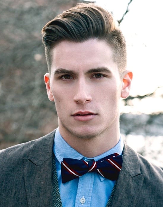 classy pompadour side part