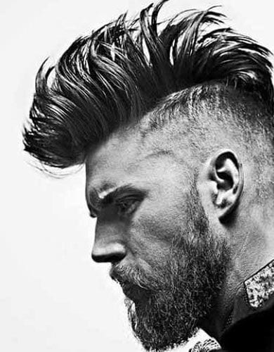 Mohawk spikes with beard