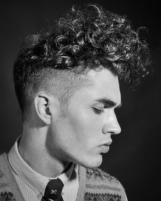 curly hair undercut styles