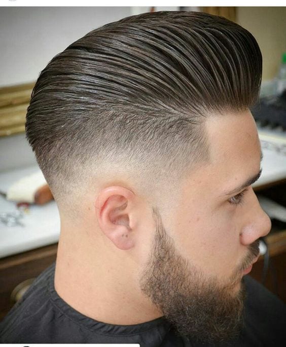 faded pompadour