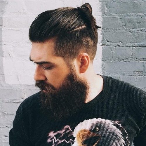 man bun fade