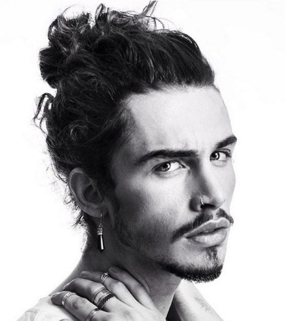 messy man bun styles