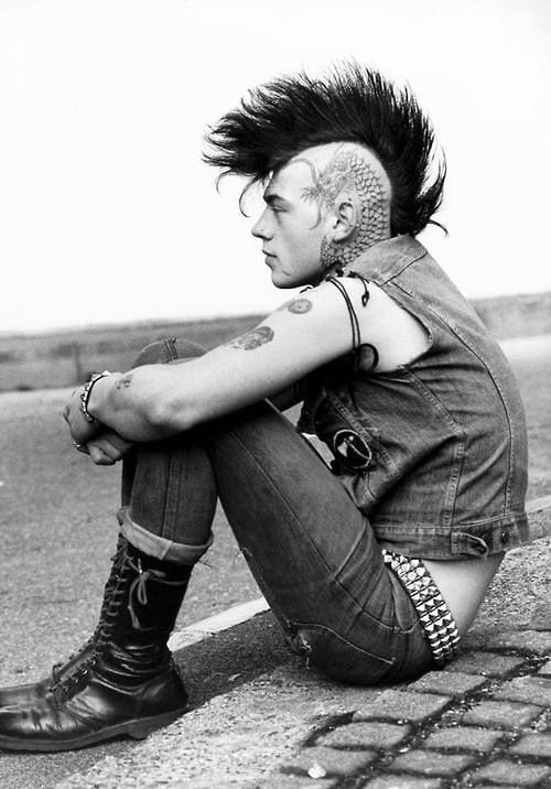 side shaved mohawk spikes
