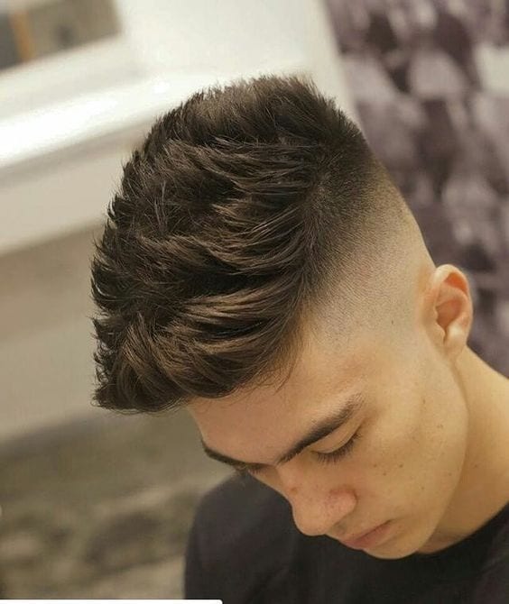 skin fade pompadour style