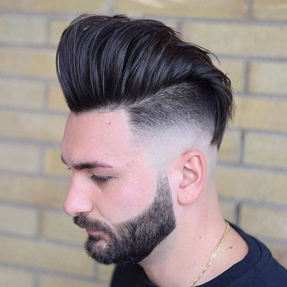 skin fade pompadour