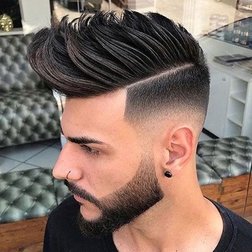 skin faded pompadour