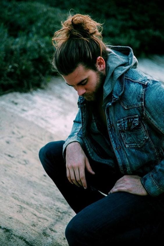 trendy full man bun styles