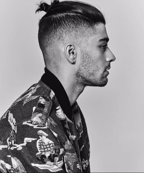 zayn malik fade top knot