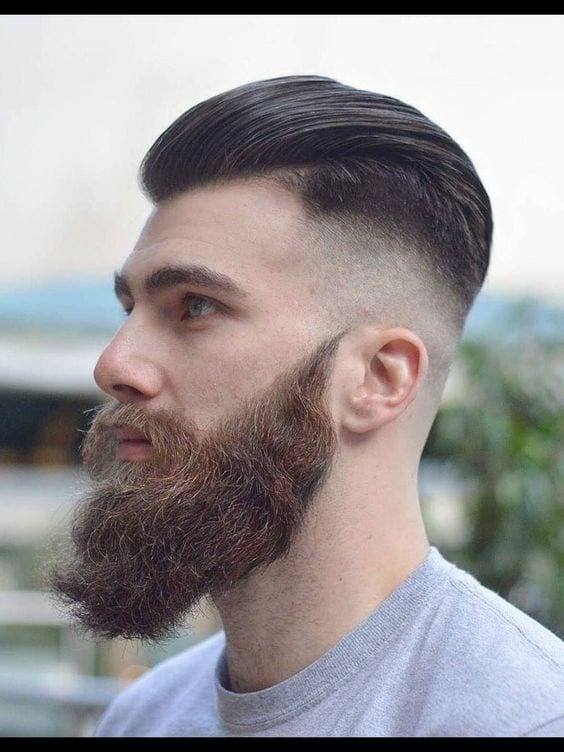 best beard with faded undercut